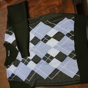 Argyle V Neck Sweater